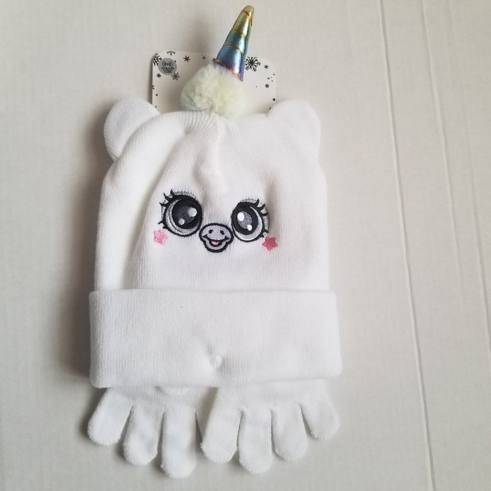 Unicorn Toque and Glove Set